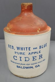 Red, White, & Blue Pure Apple Cider Baldwin GA Jug