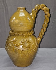 Alabama 1850s Floral Decorated Double Jug