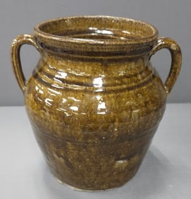 1840s Edgefield, South Carolina Double-Handled Bean Pot-Stew Pot