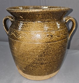 Early Crawford Co. Long Decorated 2gal Jar