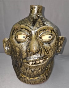1970s Lanier Meaders Rock Tooth Face Jug