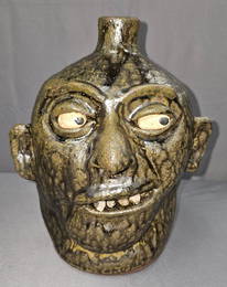 1970s Lanier Meaders Rock Tooth Face Jug