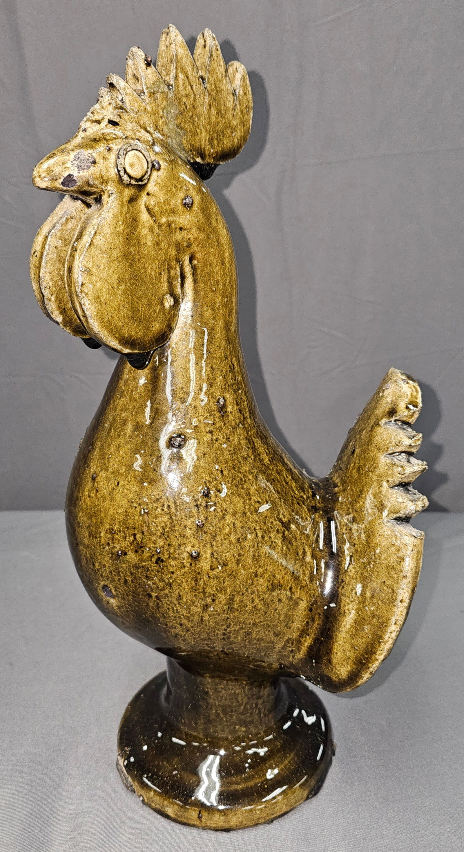 1986 Edwin Meaders Green Rooster (1 of 5)