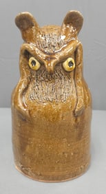 1996 Reggie Meaders Folk Pottery Owl