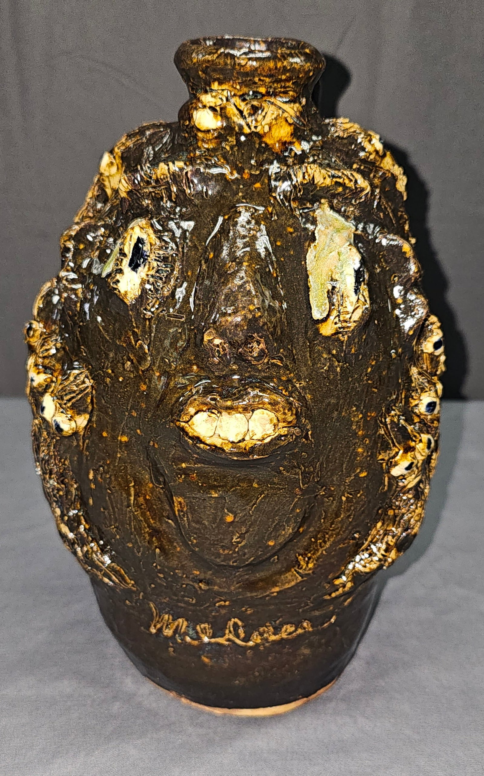 Significant Marie Rogers Medusa Face Jug (1 of 4)
