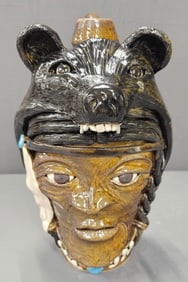 Lin Craven Native American Spirit Face Jug (Bear)