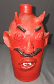 Rare Louis Brown Devil Face Jug