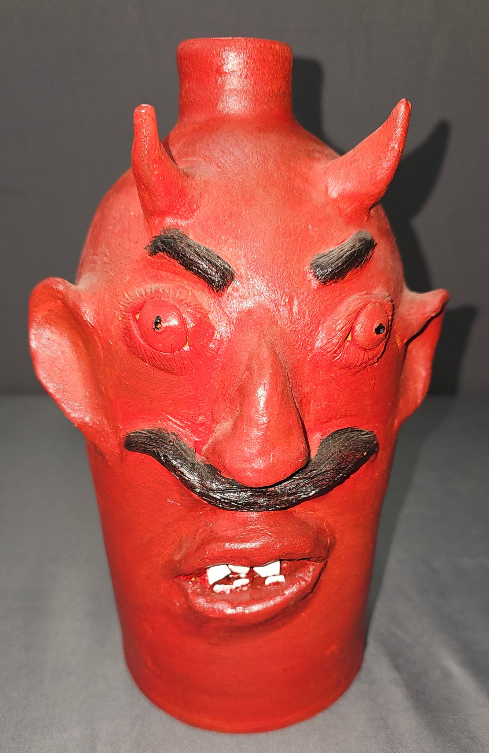Rare Louis Brown Devil Face Jug (1 of 5)
