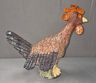 Stellar Yardbird Folk Pottery Rooster
