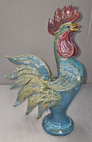 Stunning Rex Hogan Folk Pottery Rooster