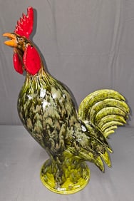 Fine Charlie West Folk Pottery Rooster