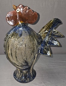 2001 Steve Turpin Folk Pottery Rooster