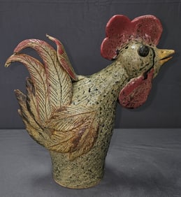 2001 Lin Craven Folk Pottery Rooster