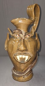 Rare Steve Turpin Devil Face-Rattlesnake Pitcher