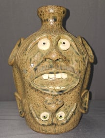 Fine Steve Turpin Upside-down Double Face Jug #9