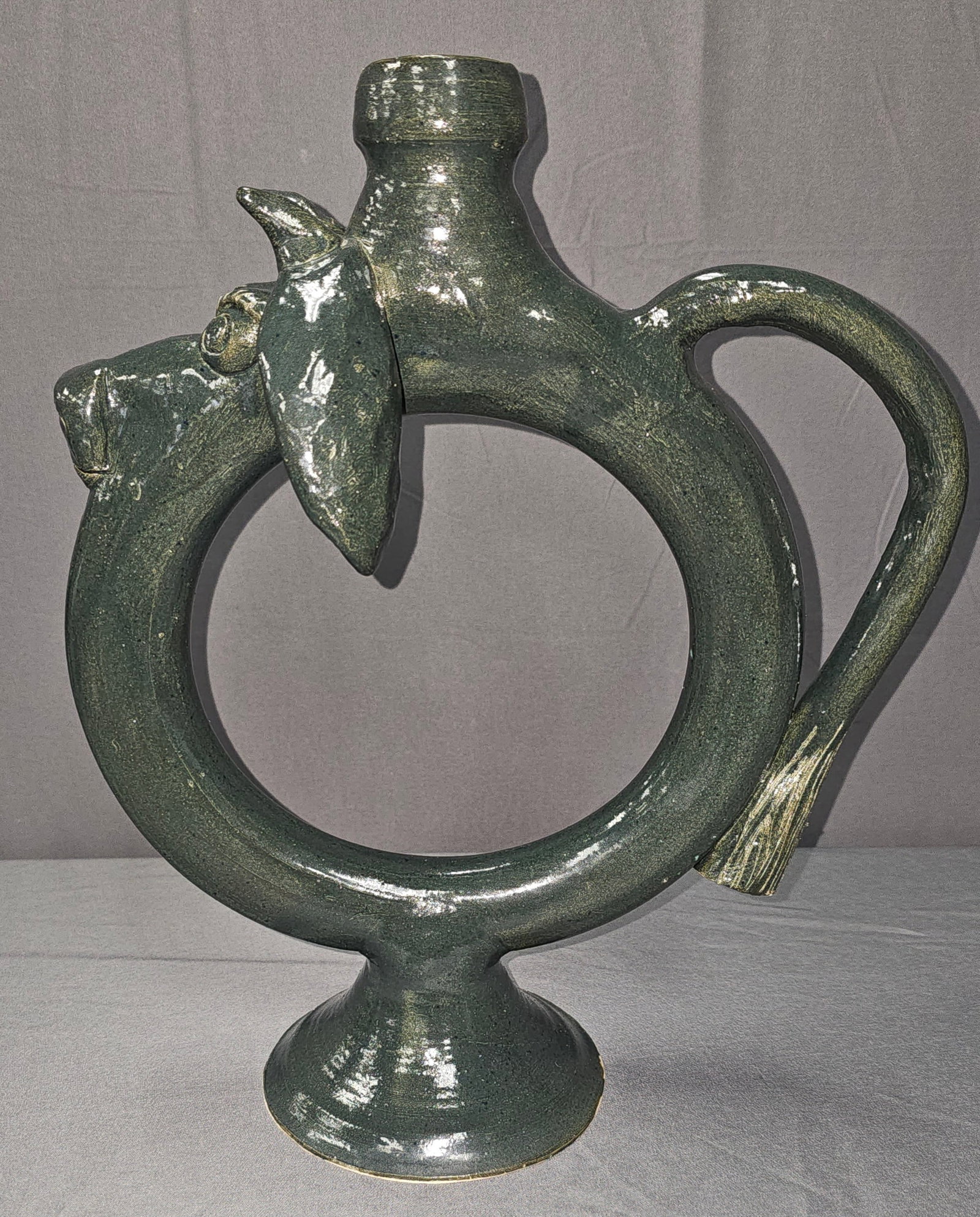 1998 Lin Craven (1946-2011) Floppy Ears #2 Ring Jug (1 of 3)