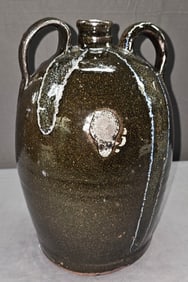 1997 Chester Hewell Double Handle Jug With Glass Runs