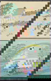 Fine Annie Wellborn Folk Art Painting Lot