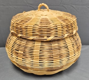 Signed Nancy Conseen Cherokee Indian Basket