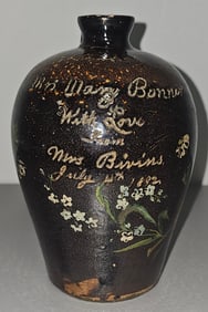 1892 Crawford Co. Scratch Love Jug To Mary Bonner