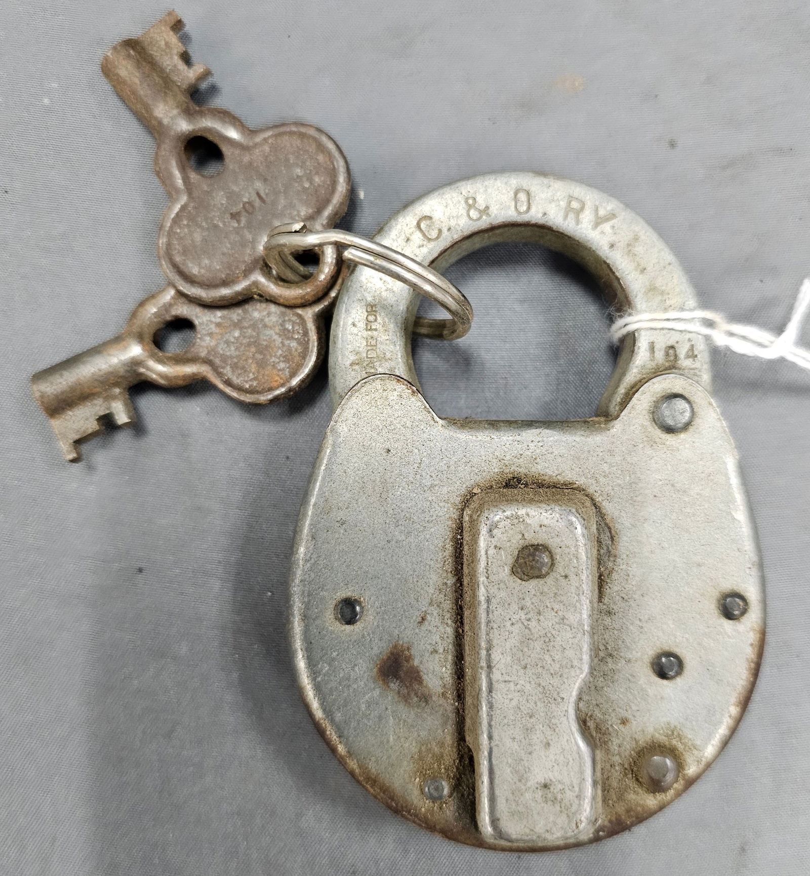 C & O RY Railroad Lock C & O RY Railroad Lock (with key) from Locksmith Sam Williamson Personal Lock (1 of 2)