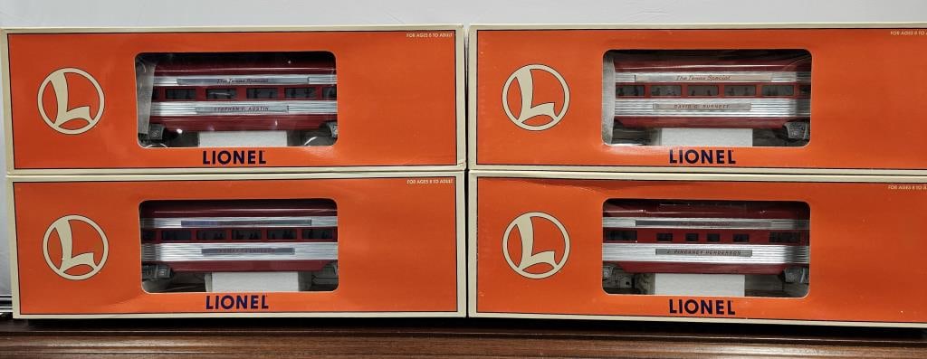 Lionel Texas Special Alum. 4pk Passenger Car Set ) (1 of 2)