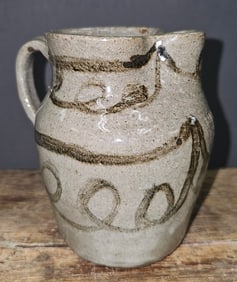 Edgefield Style Decorated Pitcher