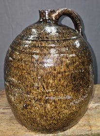 Fine "WB" Wash Becham Signed Crawford Co 2gal Jug