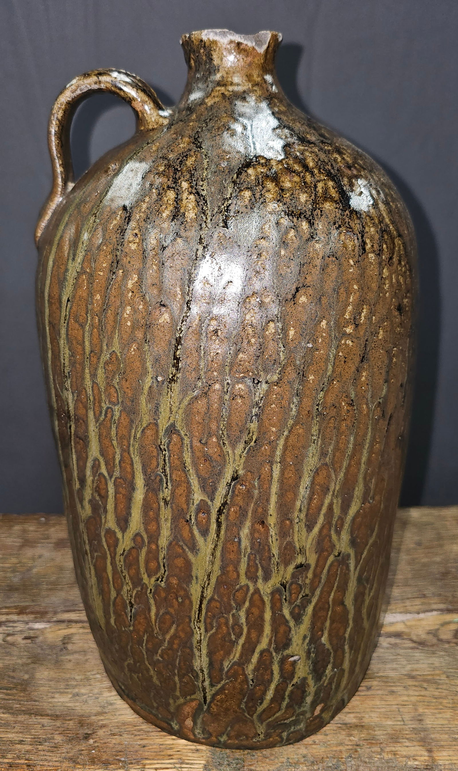 Crawford Co. Signed (COA) Charles Avery 2gal Jug: Fine Crawford Co. Signed (COA) Charles Avery One Gallon Jug. State / Potter: Crawford Co. Georgia / "COA" Charles Avery (1875-?) Age: 1880-1890 Glaze: Alkaline Condition: VG with only minor lip chip/f