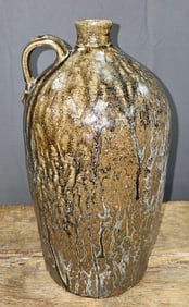 Fine James Newberry Signed "N" Crawford Co. Jug