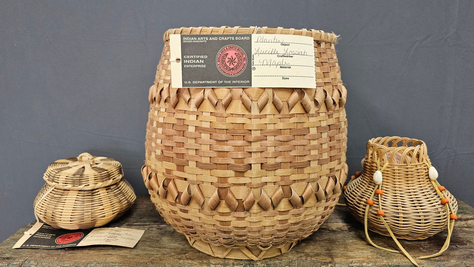 Fine Cherokee Indian Basket Lot (1 of 7)