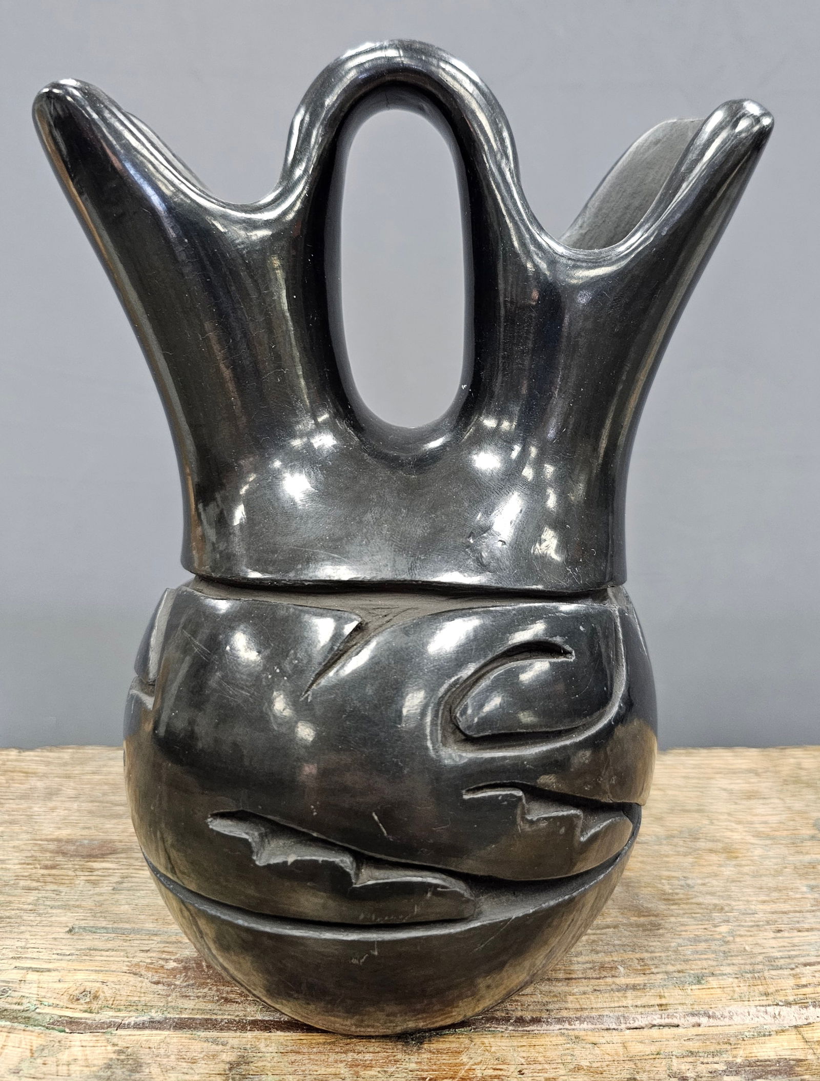 Early Mida Tafoya Santa Clara Wedding Vase (1 of 5)