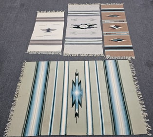 Ortega's Chimayo  Rug-Textile Lot of Four