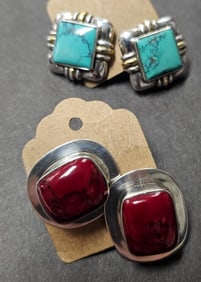 Fine Native American Sterling Silver Earrings Lot
