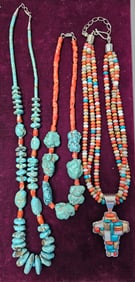 Native American Necklace Lot of Three