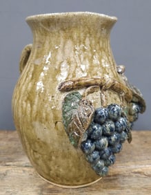 Fine Edwin Meaders Grape Decorated Pitcher