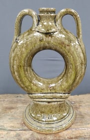 Fine Michael Bayne Footed Ring Jug "BM"