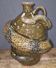 MICHAEL CROCKER & MELVIN CROCKER Snake Jug