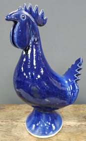 Edwin "Nub" Meaders Southern Folk Pottery Cobalt Rooster
