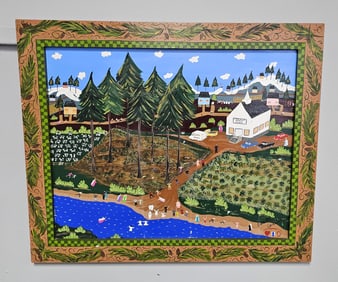 Outstanding Dorethey Gorham Folk Art Painting