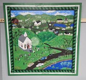 Dorethey Gorham Folk Art Painting "Springtime"