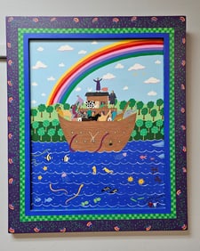 Dorethey Gorham Folk Art Painting "Noah's Ark"