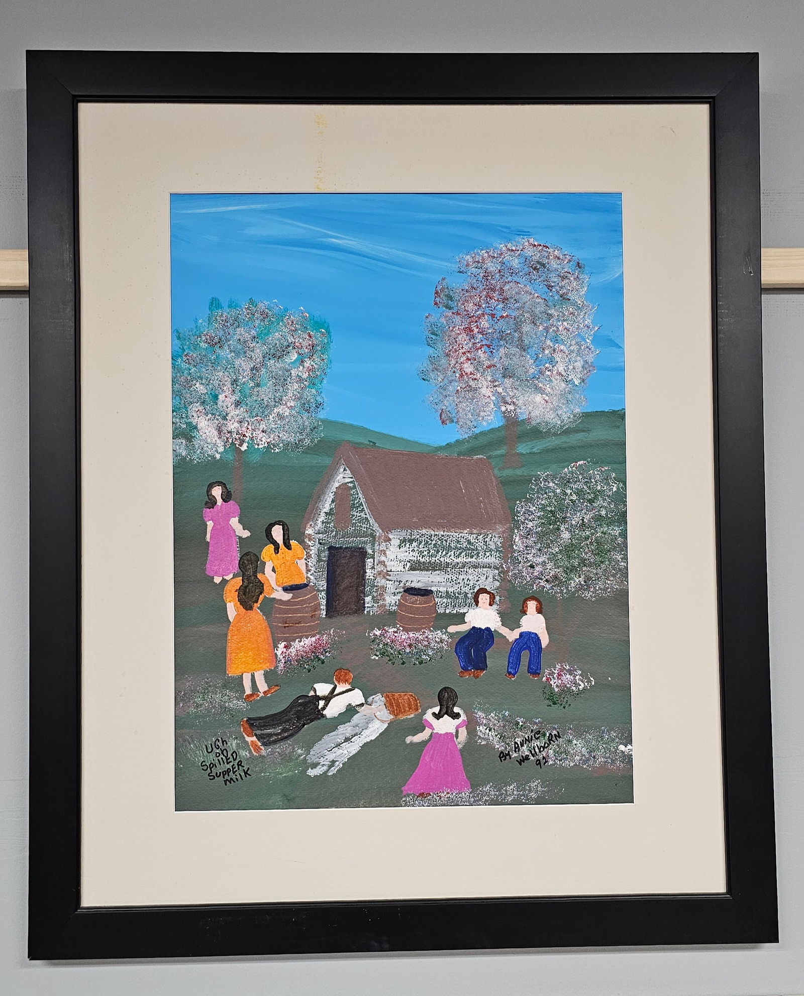Fine Annie Wellborn Folk Art Painting (1 of 2)