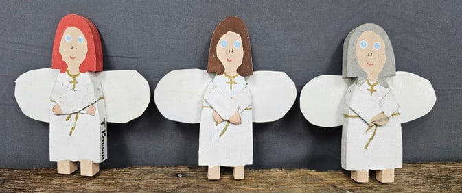 Tubby Brown Folk Art Mini Angel Cut Outs