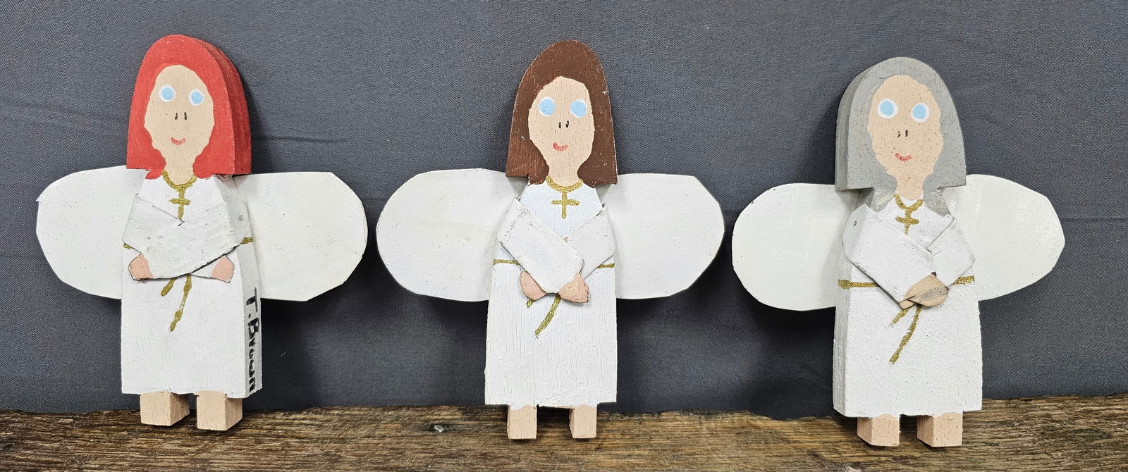 Tubby Brown Folk Art Mini Angel Cut Outs (1 of 3)
