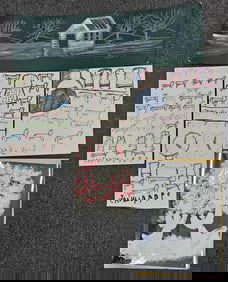 Carter Wellborn & Annie Wellborn Folk Art Lot