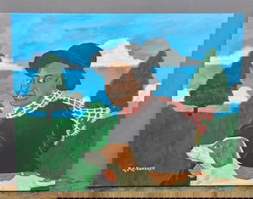 Richard Roebuck Folk Art Painting