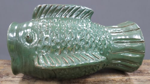 Rare Kim Black Fish Vase 2000