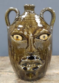Fine Anita Meaders Double Face Jug