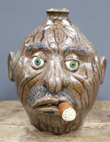 Mike Craven Cigar Smoking Face Jug